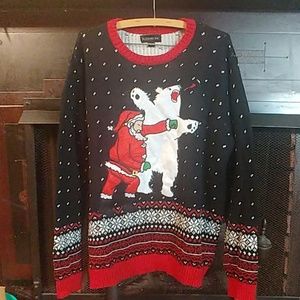 Christmas Sweater; Santa and Polar Bear